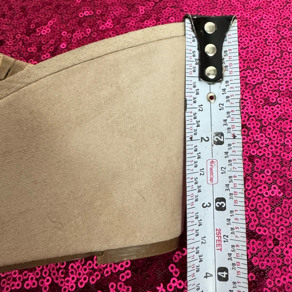 JESSICA SIMPSON 🌟 Beige Suede Slip-On Platform Mules (Women’s Size 11) - Picture 11 of 12